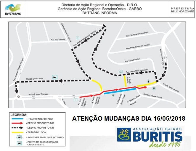 Desvios de Transito em 16052018